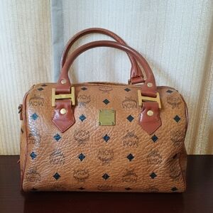 MCM Vintage Cognac Visetos Handbag